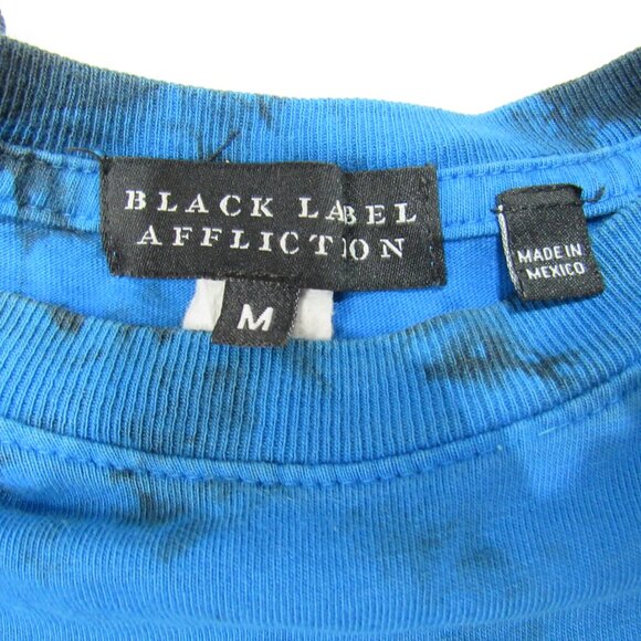 Affliction Black Label T-shirt Rhinestone Studded Skull Snake Rose Tie Dye M Y2K - Picture 8 of 10